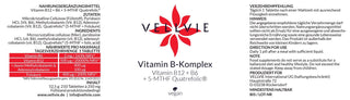 Vellvie Vitamin B12 B6 Folat Folsäure Quatrefolic Komplex nachhaltig vegan plastikfrei bestes B12 Markenrohstoff duo 180 Tabletten Kapseln