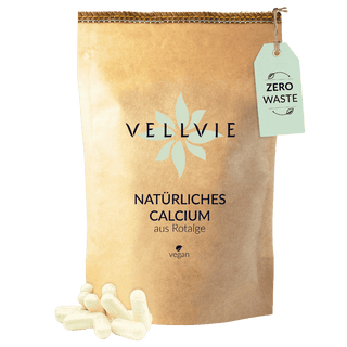 Vellvie Calcium Lithothamnion Rotalge Natuerlich Plastikfrei NAchhaltig Vegan Apothekerglas NAchfuellpack Bestes Calcium Kalzium Bestes Kalzium